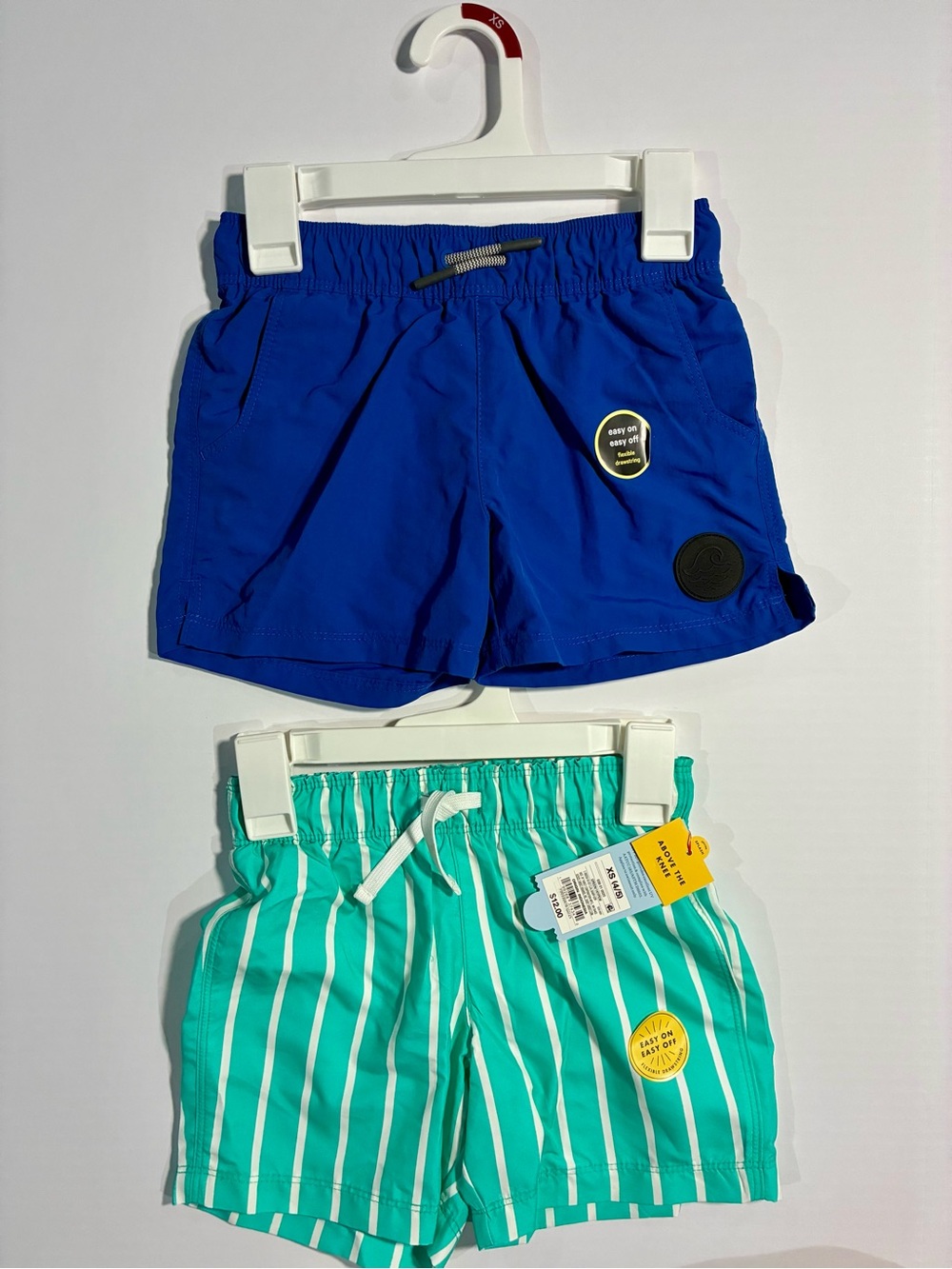 Cat & Jack Boys Royal Blue and Teal Striped Swim Trunks Set